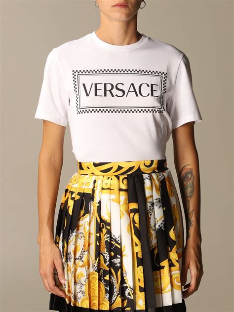 t shirt blanc versace|Versace t shirt women's.